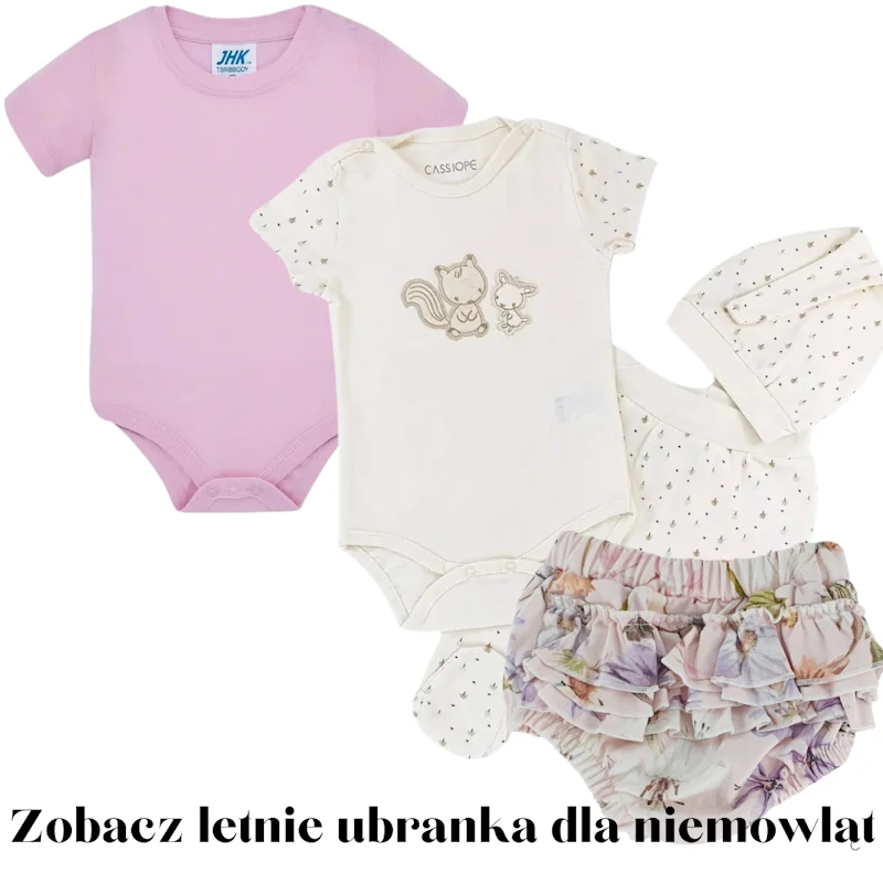 letnie ubranka dla niemowląt