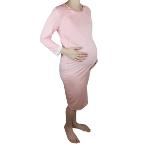 elegancka koszula ciążowa do karmienia różowa
