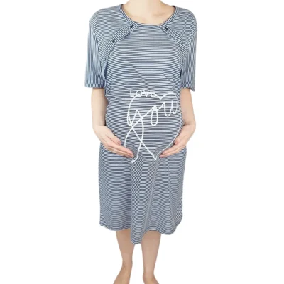 koszula nocna do karmienia w paski koszula do karmienia xl