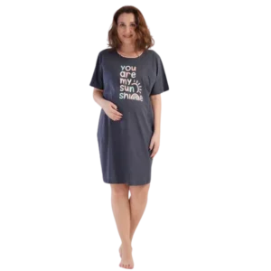 koszula ciążowa do karmienia grafitowa