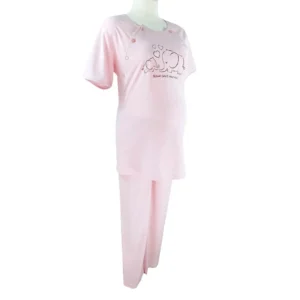 piżama do karmienia różowa