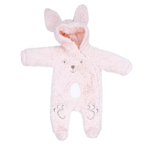 kombinezon dla niemowlaka dziewczynki różowy królik