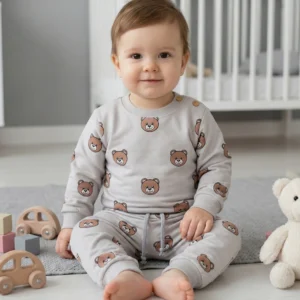 dres niemowlecy bezowy w misie