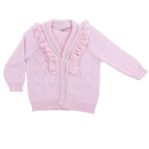 różowy sweterek dla dziewczynki niemowlaka