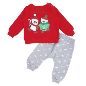 świąteczne ubranko dla niemowlaka dres bałwanek