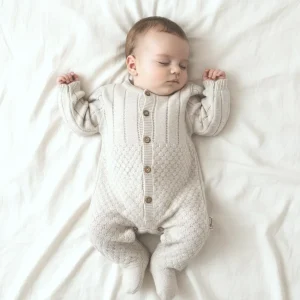 rampers sweterkowy kremowy