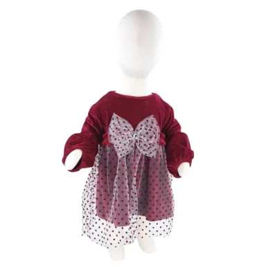 sukienka świąteczna dla niemowlaka bordowa