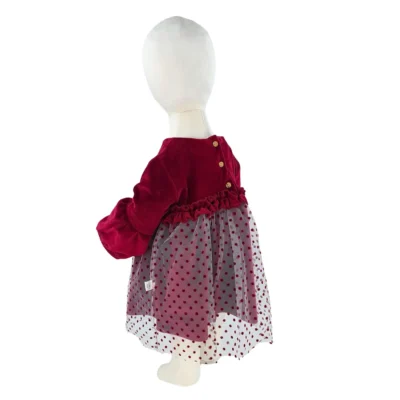 sukienka świąteczna dla niemowlaka bordowa