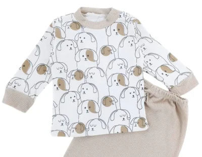 Niemowlęcy dres w pieski