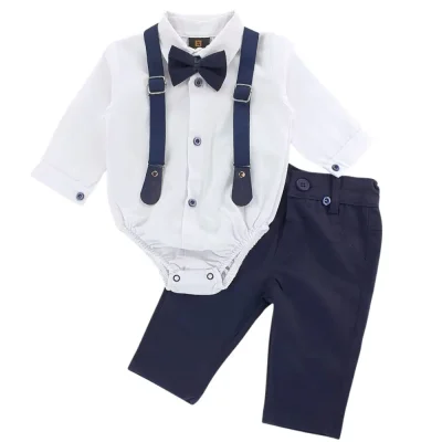 elegancki zestaw dla chłopca granatowy