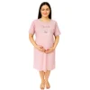 koszula nocna damska do karmienia - różowy melanż koszula ciążowa koszula do karmienia