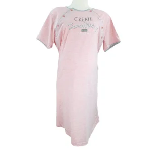 koszula nocna damska do karmienia - różowy melanż