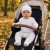 biały pajacyk niemowlęcy na zamek