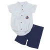 elegancki komplet dla chłopca na lato - granatowy letnie ubranka dla niemowląt