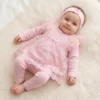 Różowa sukienka dla niemowlaka i legginsy różowa sukienka dla niemowlaka i legginsy
