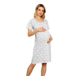 koszula ciążowa do karmienia szara serca