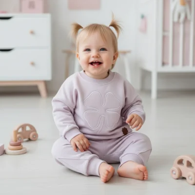 dresik dla dziewczynki wrzosowy koniczynka