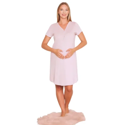 koszula nocna do karmienia lilak