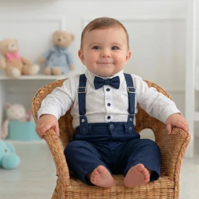 Elegancki komplet dla chłopca - granatowy