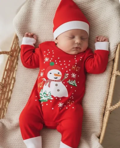 rampers świąteczny bałwan bobas