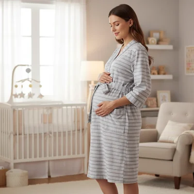 szlafrok ciążowy damski paski