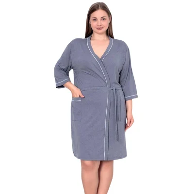 szlafrok plus size szlafrok ciążowy szary