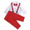 Czerwony komplet świąteczny dla chłopca komplet świąteczny dla chłopca czerwony