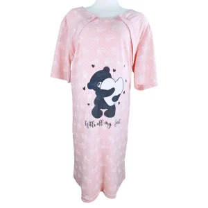 koszula do karmienia różowa koszula nocna do karmienia plus size