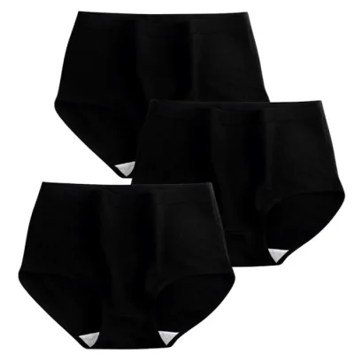 majtki bawełniane poporodowe czarne 3 szt