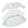 biała sukienka niemowlęca z bolerkiem koronkowym