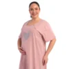 koszula nocna plus size do karmienia różowa