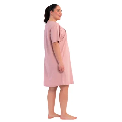 koszula nocna plus size do karmienia różowa