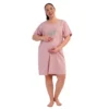 koszula nocna plus size do karmienia różowa